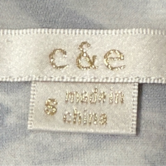 C&E Sleeveless Abstract Artsy Floral Blouse Top Women's Small Keyhole Career - Picture 10 of 10